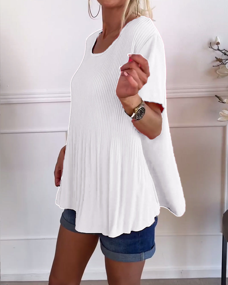 Wivine | Blouse Plissée Élégante avec Col Rond™
