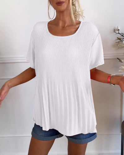 Wivine | Blouse Plissée Élégante avec Col Rond™