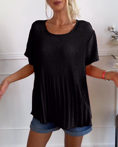 Wivine | Blouse Plissée Élégante avec Col Rond™