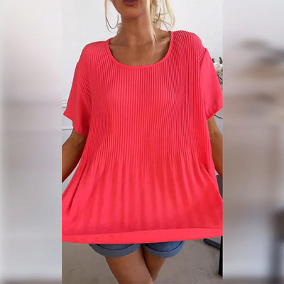 Wivine | Blouse Plissée Élégante avec Col Rond™