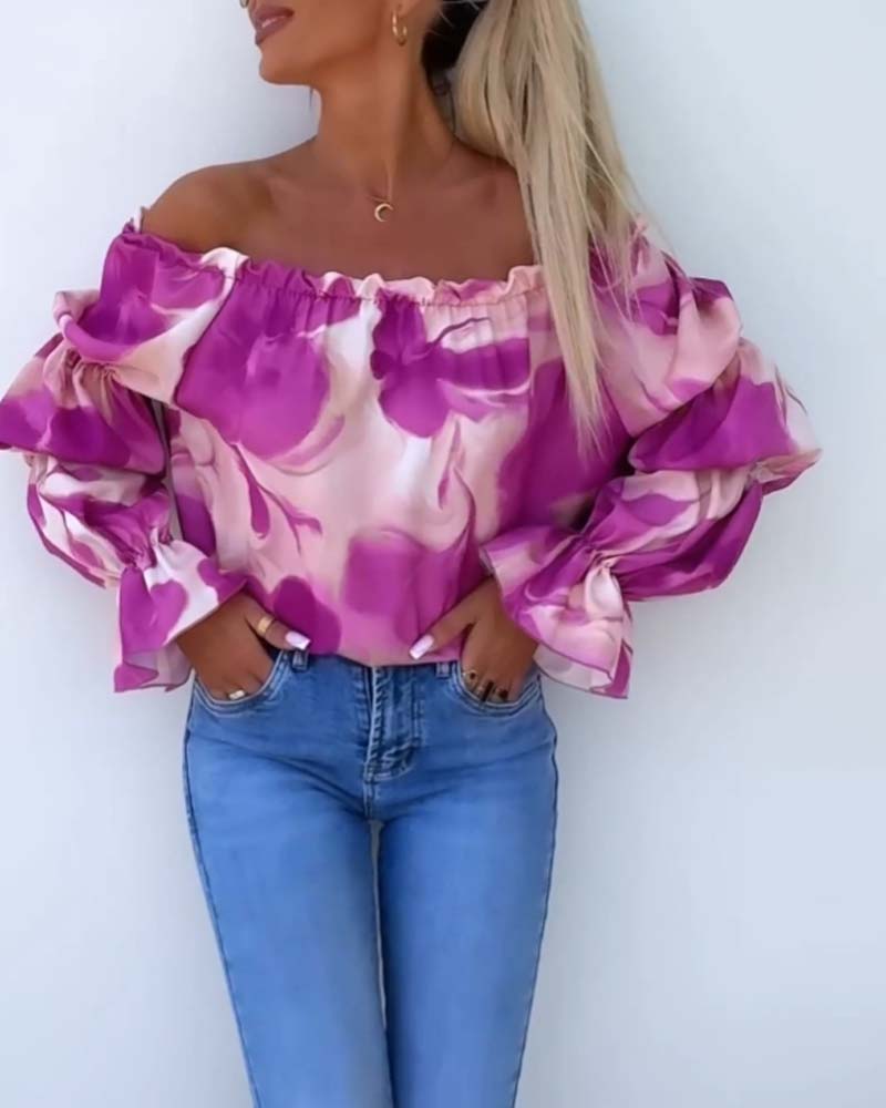Odette | Haut décontracté à une épaule imprimé coloré™