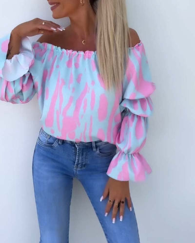 Odette | Haut décontracté à une épaule imprimé coloré™