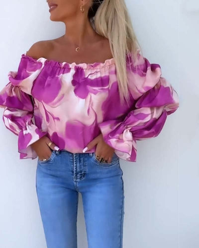 Odette | Haut décontracté à une épaule imprimé coloré™
