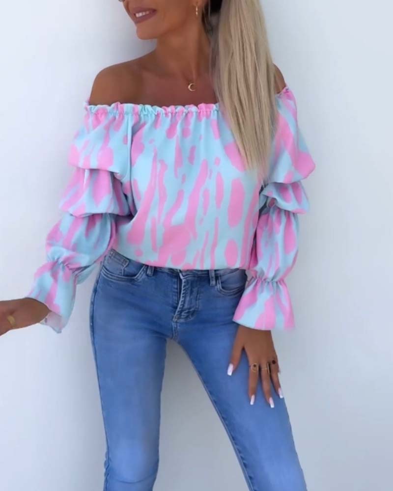 Odette | Haut décontracté à une épaule imprimé coloré™