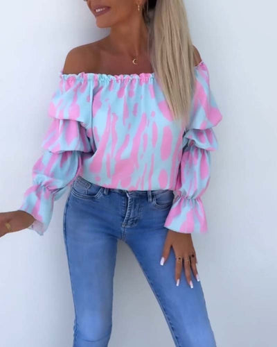 Odette | Haut décontracté à une épaule imprimé coloré™