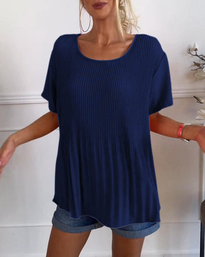 Wivine | Blouse Plissée Élégante avec Col Rond™
