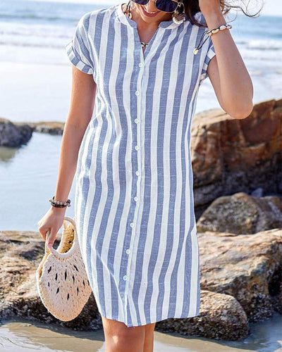Violette | Robe Chemise à Rayures™
