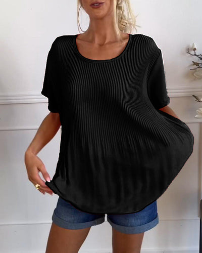 Wivine | Blouse Plissée Élégante avec Col Rond™