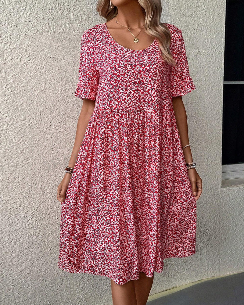 Océane | Robe Midi Élégante à Fleurs™
