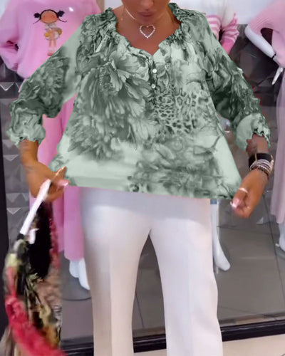 Adrienne | Blouse à col en V florale™