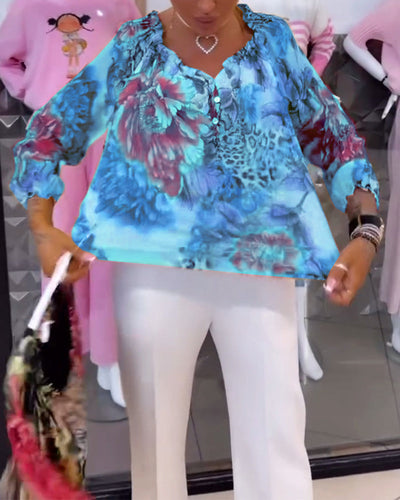 Adrienne | Blouse à col en V florale™