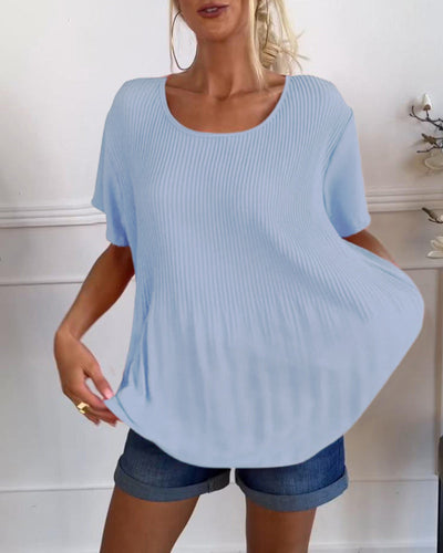 Wivine | Blouse Plissée Élégante avec Col Rond™