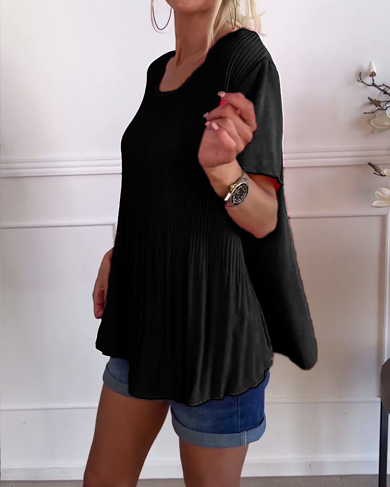 Wivine | Blouse Plissée Élégante avec Col Rond™