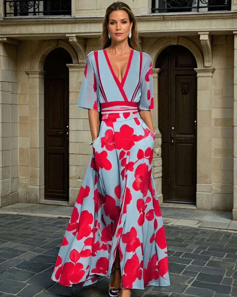 Solène | Robe Portefeuille à Motif Floral™