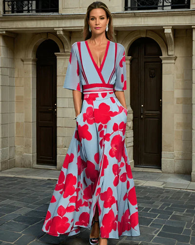 Solène | Robe Portefeuille à Motif Floral™