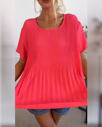 Wivine | Blouse Plissée Élégante avec Col Rond™