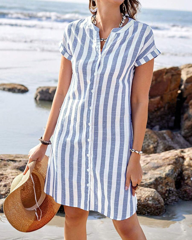 Violette | Robe Chemise à Rayures™
