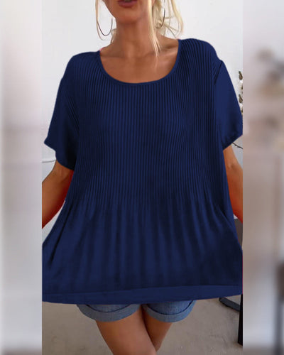 Wivine | Blouse Plissée Élégante avec Col Rond™