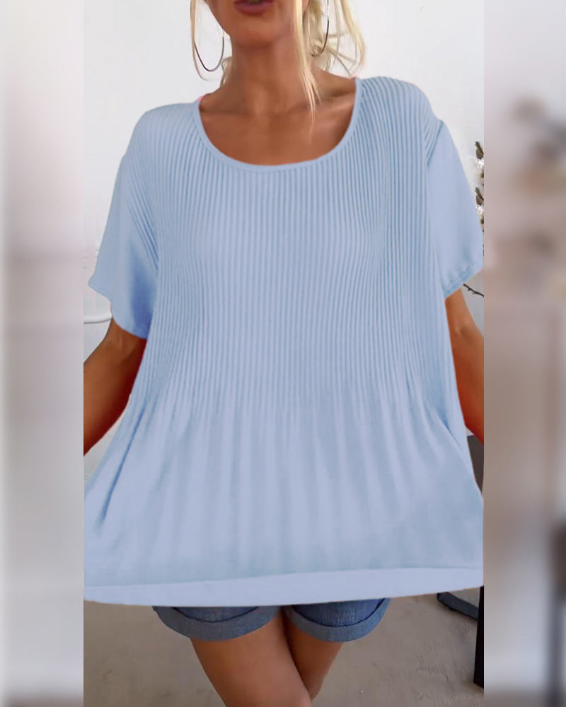 Wivine | Blouse Plissée Élégante avec Col Rond™