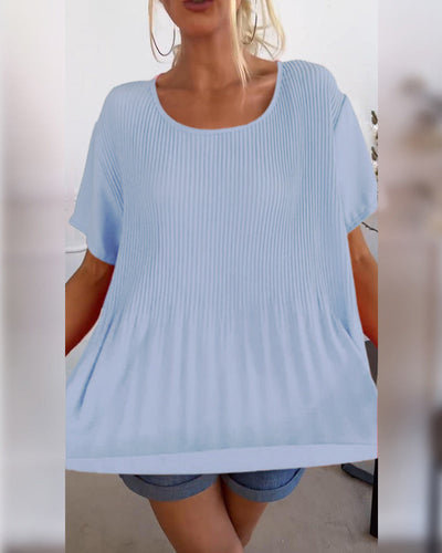 Wivine | Blouse Plissée Élégante avec Col Rond™