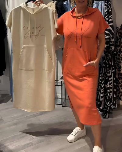 Yvette | Robe Hoodie Décontractée Élégante™