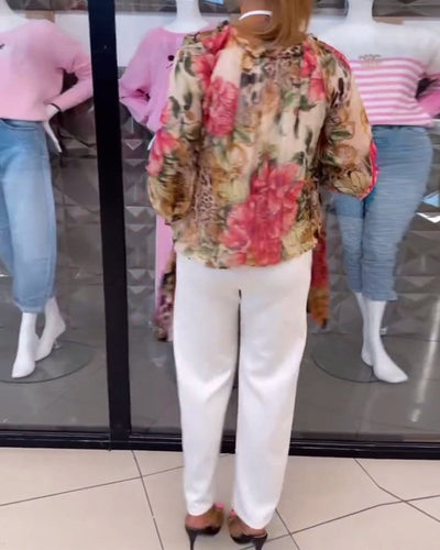 Adrienne | Blouse à col en V florale™