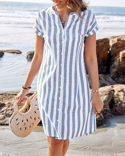 Violette | Robe Chemise à Rayures™