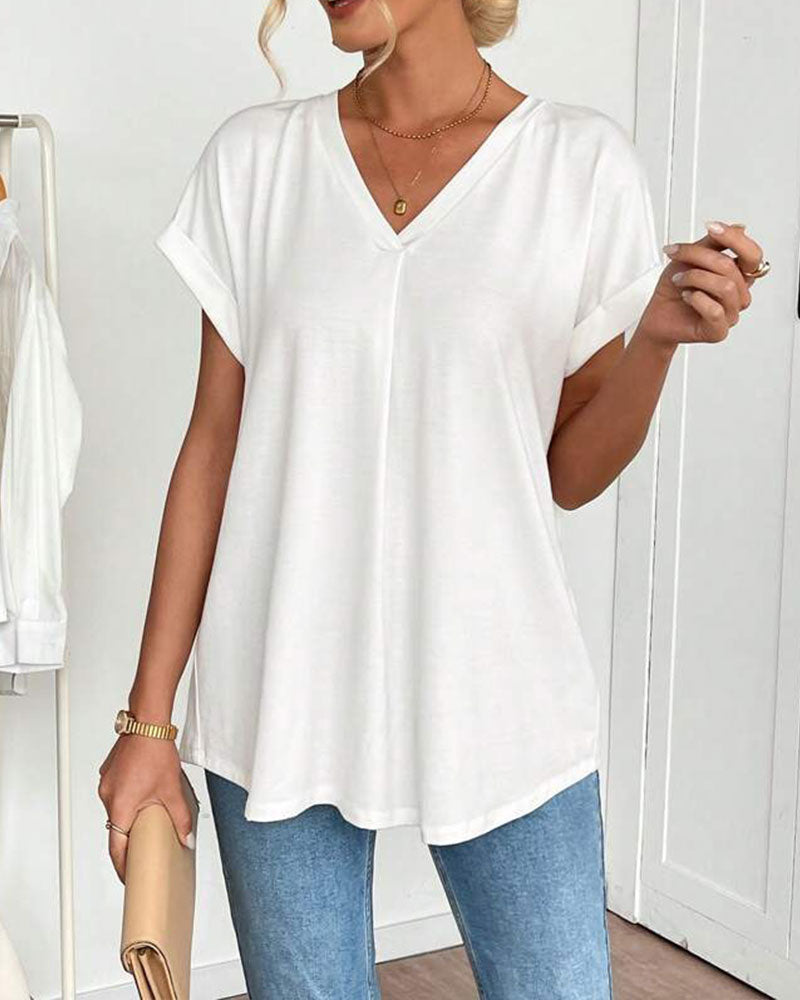 Tiphaine | T-Shirt à Manches Courtes Coloré en Patchwork™