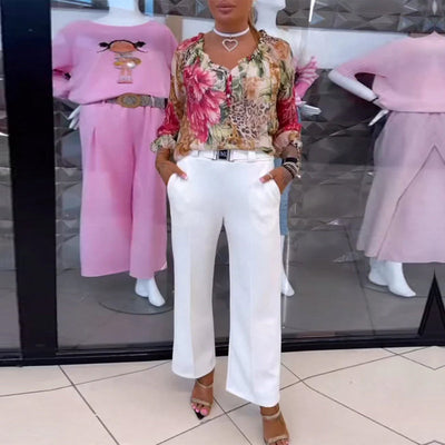 Adrienne | Blouse à col en V florale™
