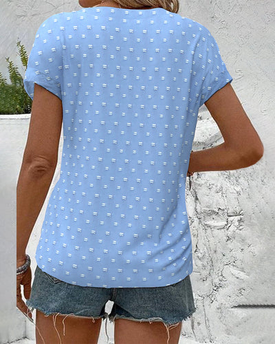 Léopoldine | Blouse à Épaules Tombantes en Bleu™
