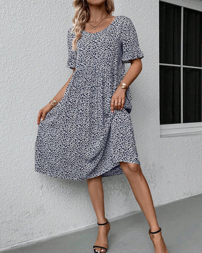 Océane | Robe Midi Élégante à Fleurs™