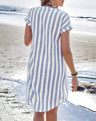 Violette | Robe Chemise à Rayures™
