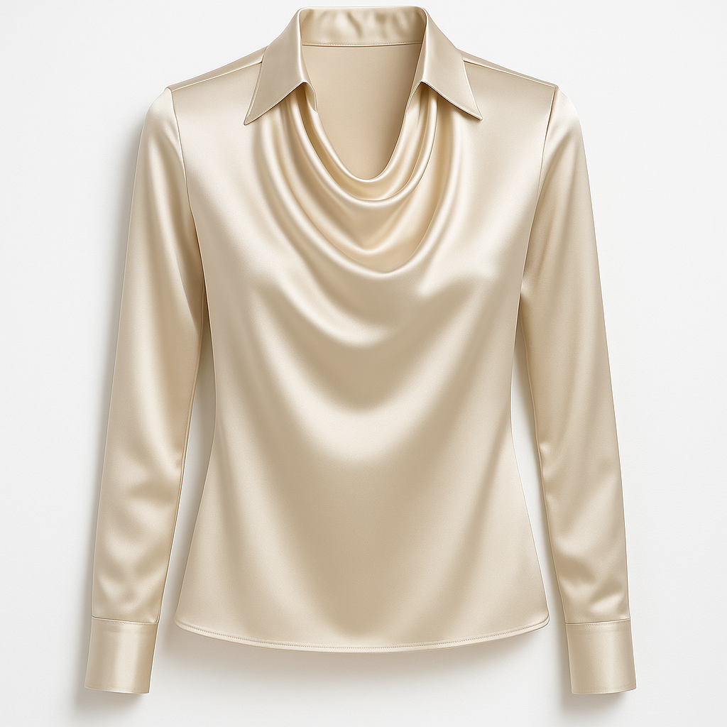 Honorine | Blouse Élégante en Satin avec Plis™
