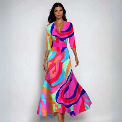 Solène | Robe Portefeuille à Motif Floral™