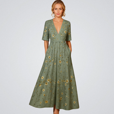Solène | Robe Portefeuille à Motif Floral™