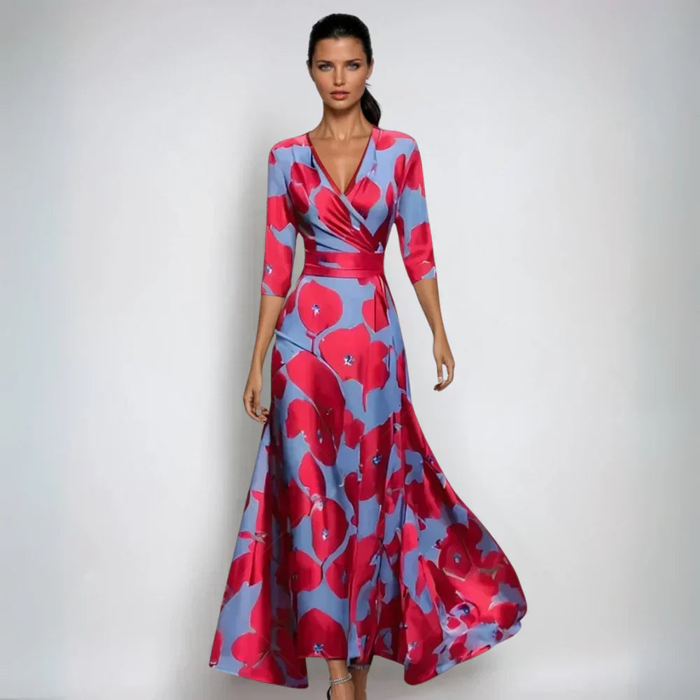 Solène | Robe Portefeuille à Motif Floral™