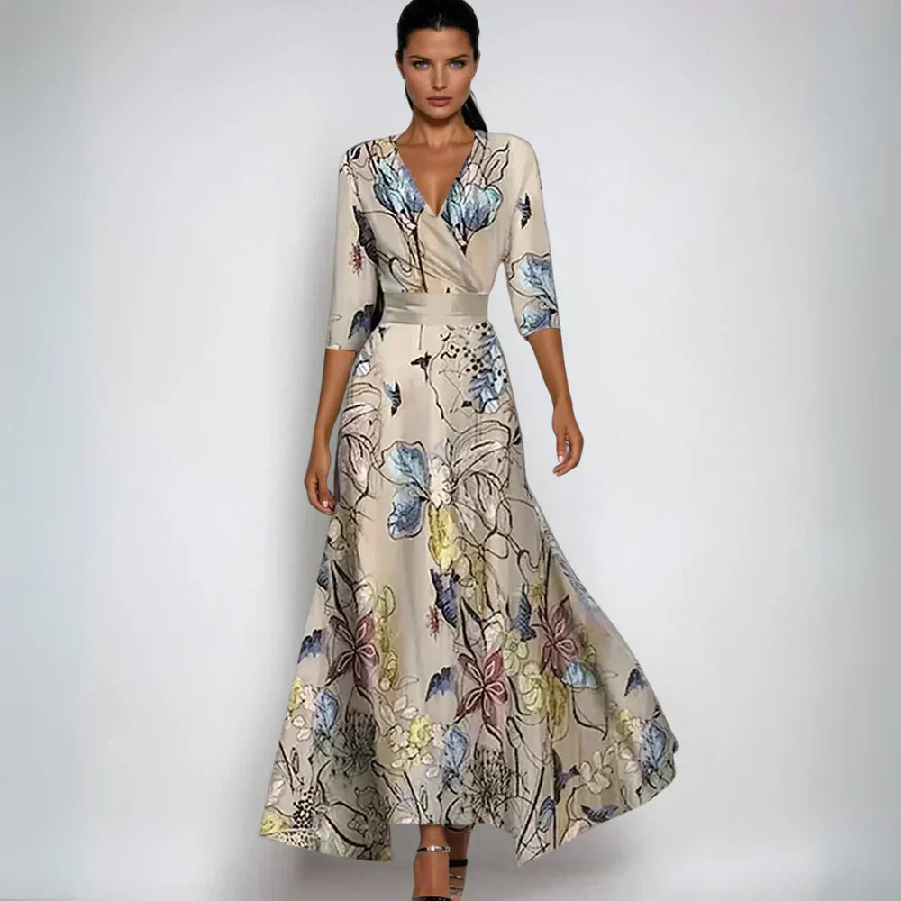 Solène | Robe Portefeuille à Motif Floral™
