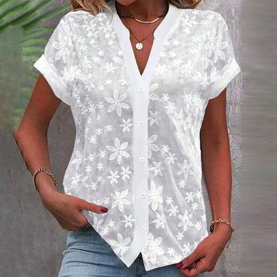Ursule | Blouse à manches courtes et décolleté en V™