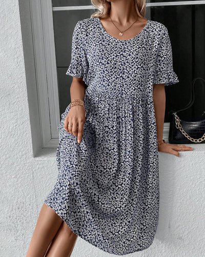 Océane | Robe Midi Élégante à Fleurs™