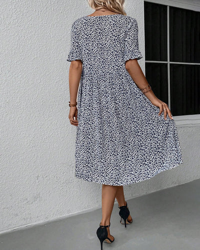 Océane | Robe Midi Élégante à Fleurs™