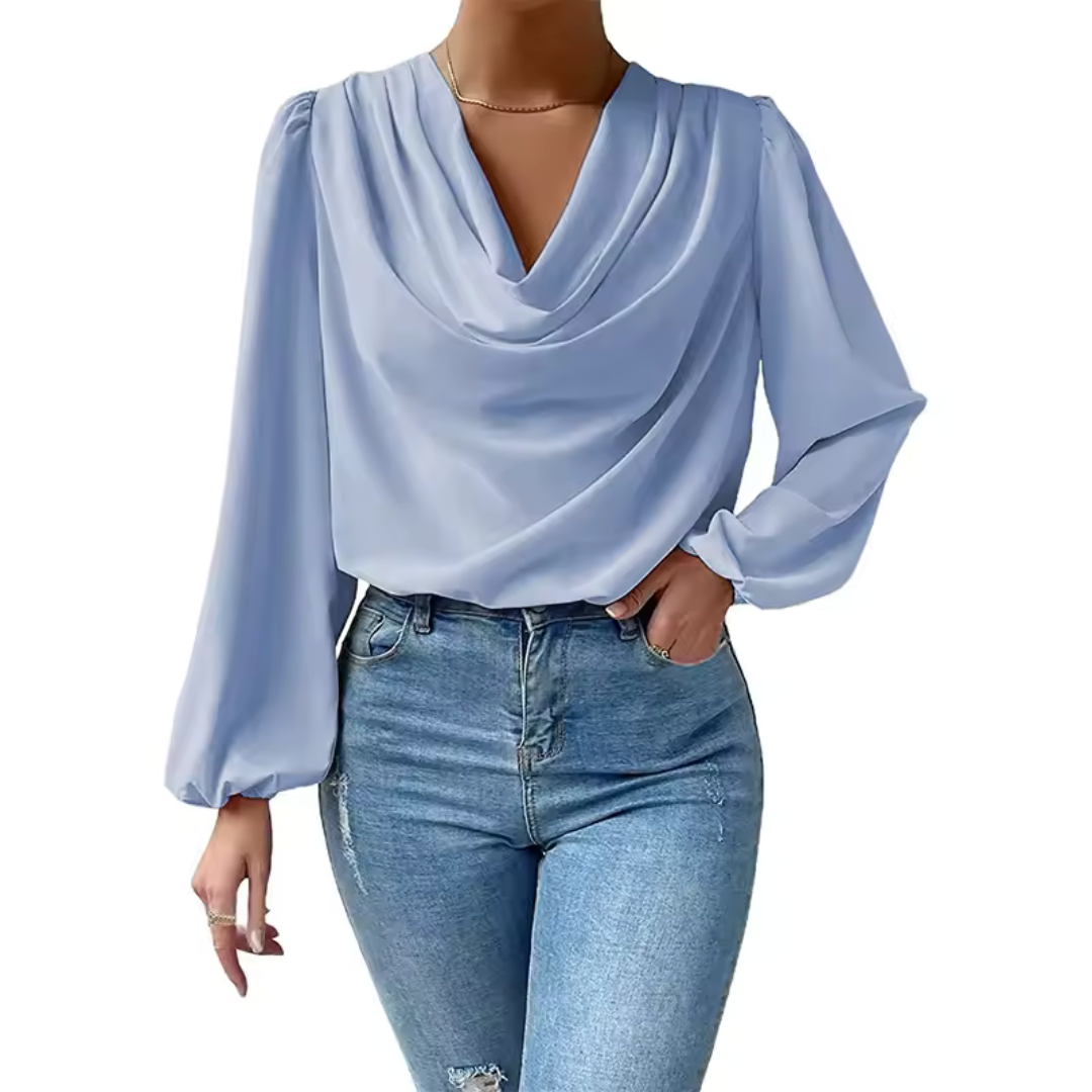 Delphine | Chemise élégante à col en cascade™