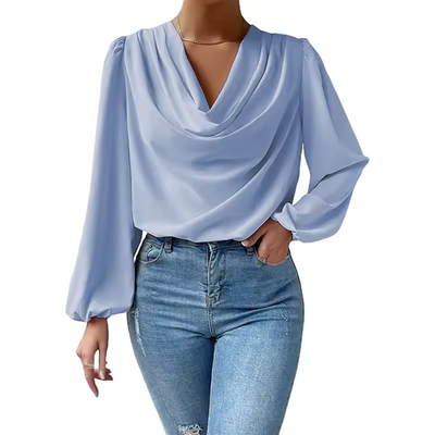 Delphine | Chemise élégante à col en cascade™