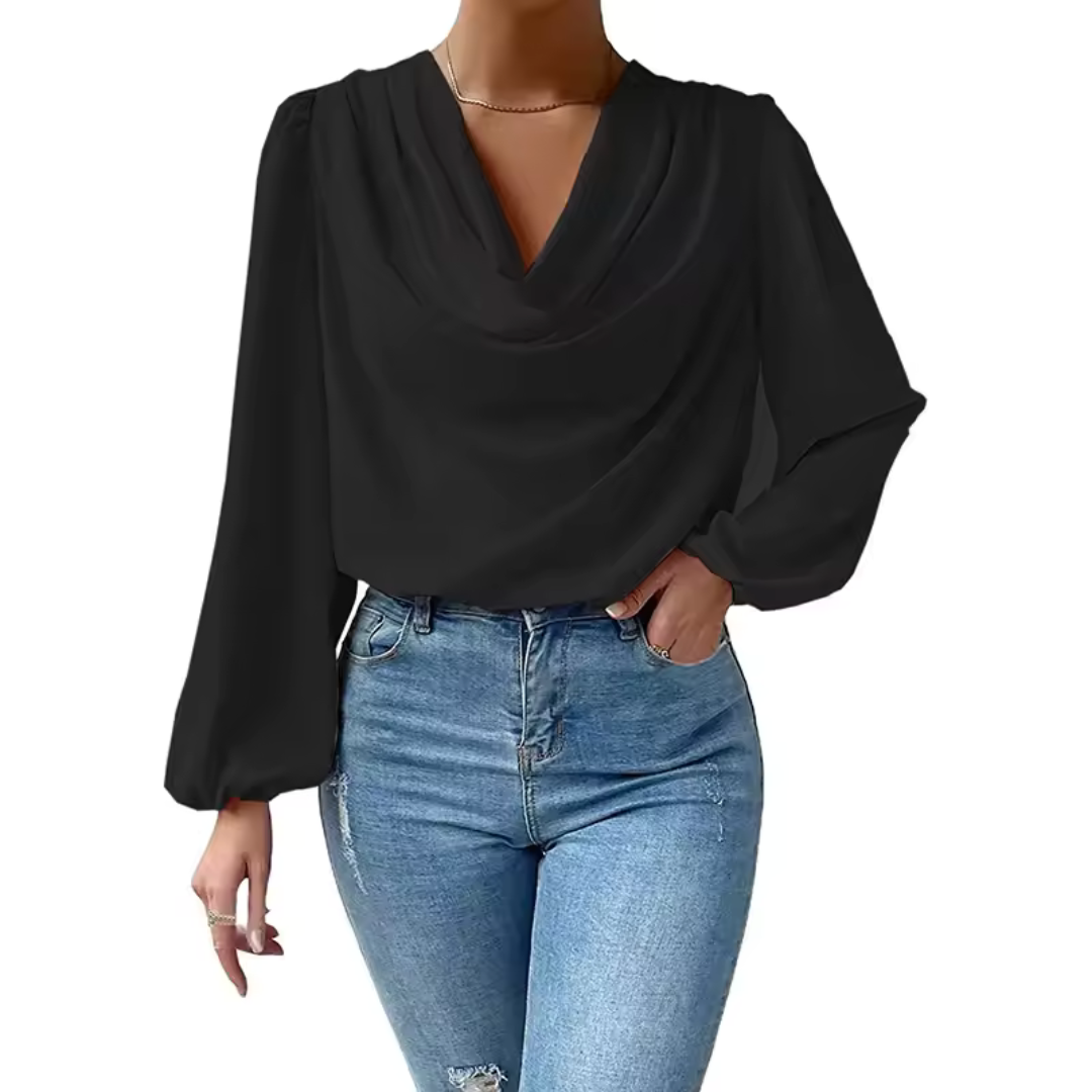 Delphine | Chemise élégante à col en cascade™