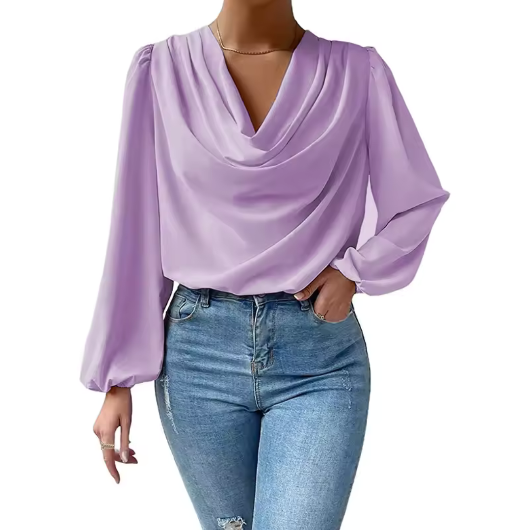 Delphine | Chemise élégante à col en cascade™