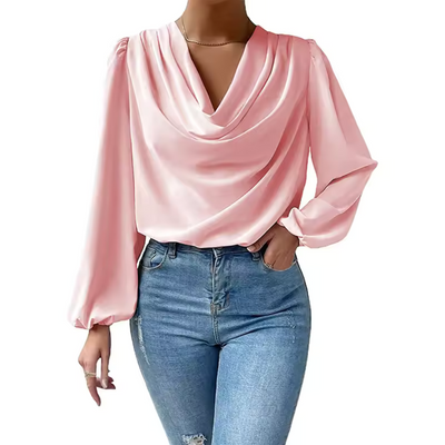 Delphine | Chemise élégante à col en cascade™